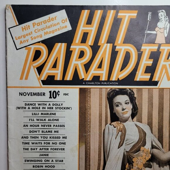 Hit Parader Publication Song Magazine November 1945 Movie Soundtrack Music Stars - Picture 3 of 11